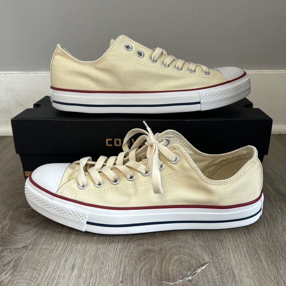 Converse Chuck Taylor All Star Low Top Mens 8.5 Cream Off White M9165 Sneakers